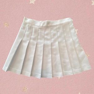 AMERICAN APPAREL WHITE MINI TENNIS SKIRT S